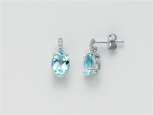 Orecchini Miluna Donna Gemma Del Cielo in Oro bianco Topazio ERD2371 - ERD2371